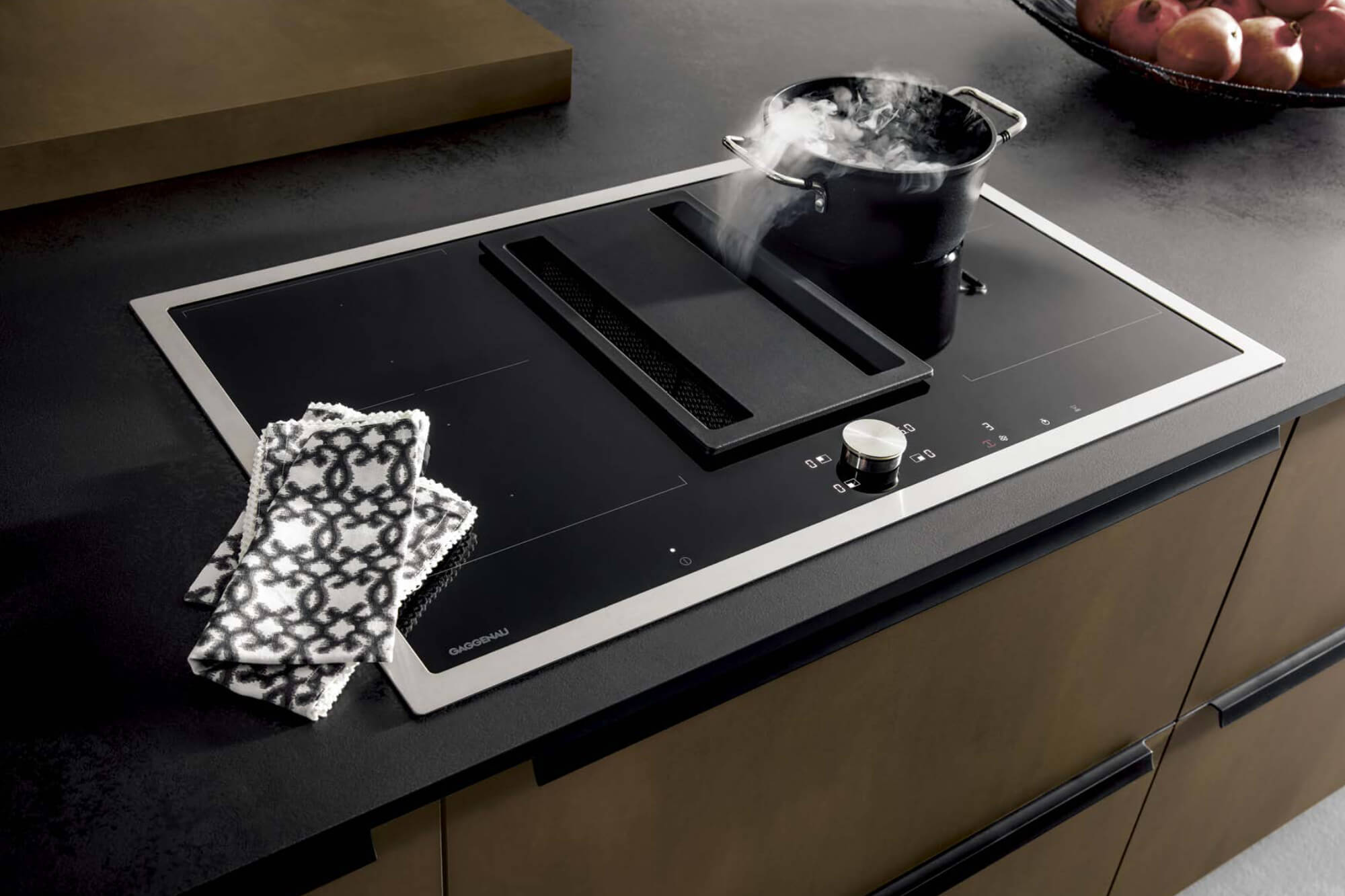 Gaggenau induction hob with downdraft extractor