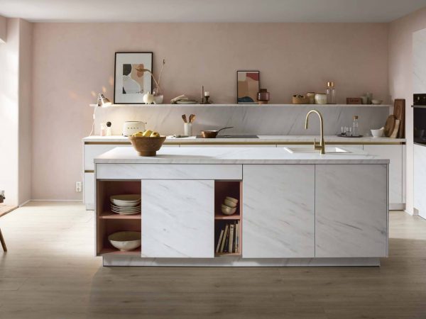 Reproduction marble island kitchen